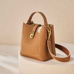 structured bucket handbag with padlock charm - ALIBA