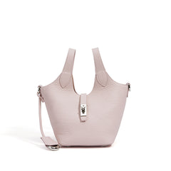 pebble-textured mini tote with top handles - LYRAP