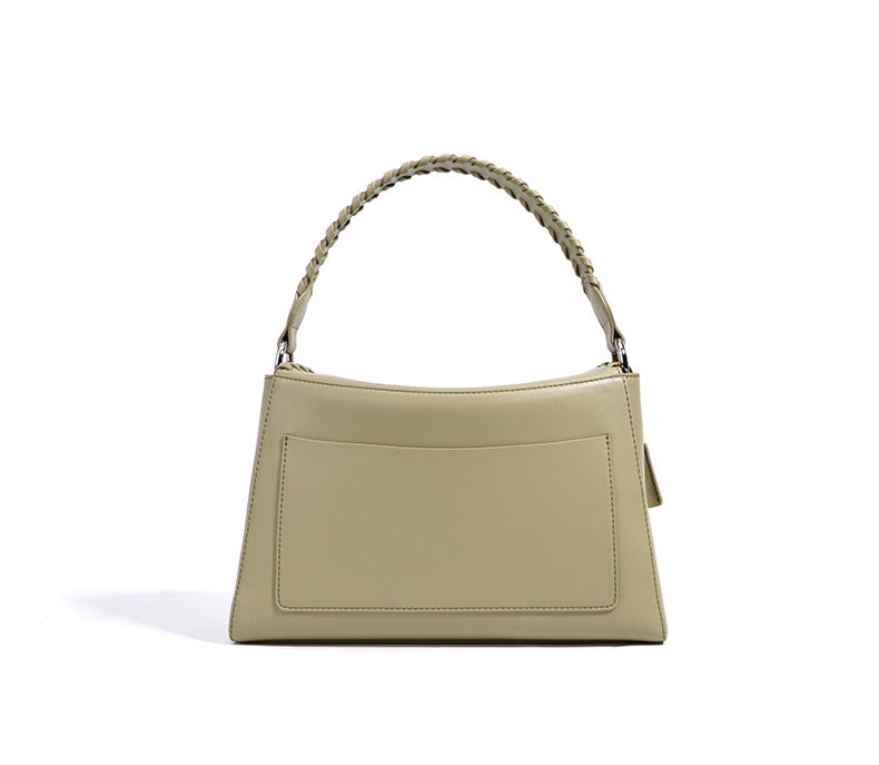 top-handle trapeze bag with braided strap – LENA