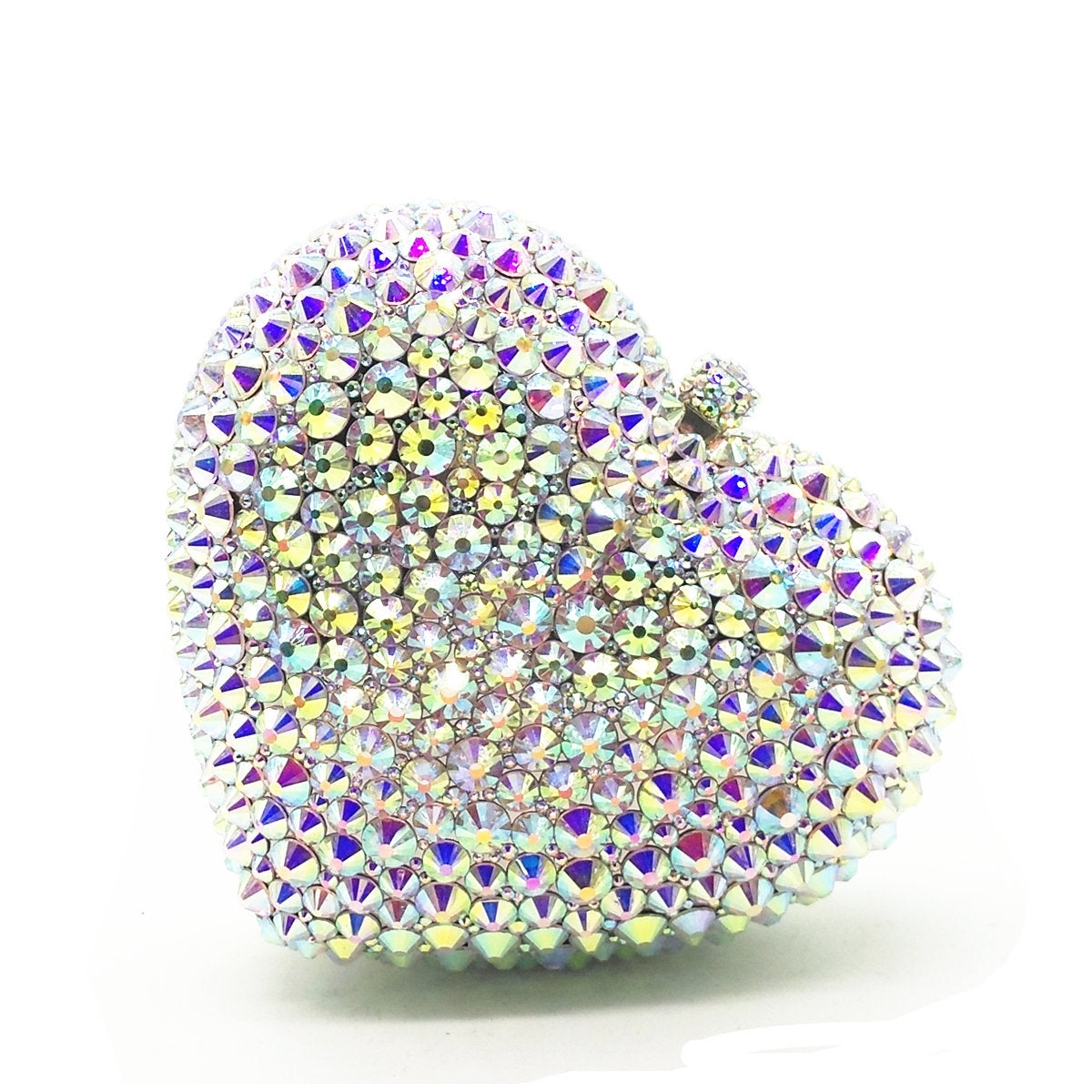 crystal heart-shaped evening clutch - Tawfiqa