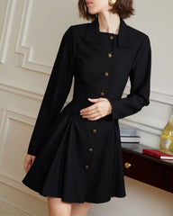 Button-down shirt dress with pleated skirt - Emuri