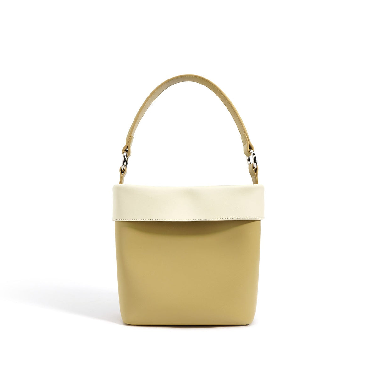 two-tone bucket bag with contrast cuff - VESRA