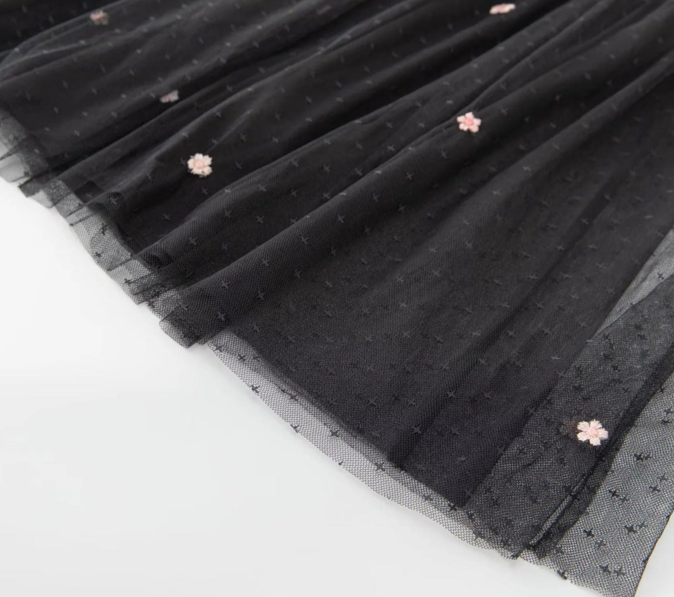 sheer embroidered tulle gown with floral motifs – Fikwesd