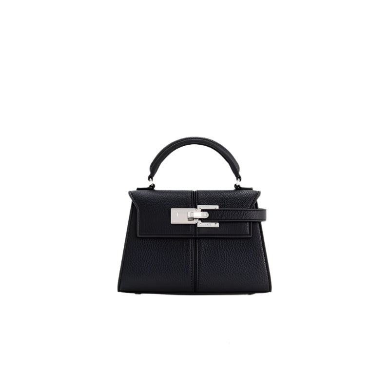 Structured Top-Handle Bag with Turn-Lock Closure – IVIIRY