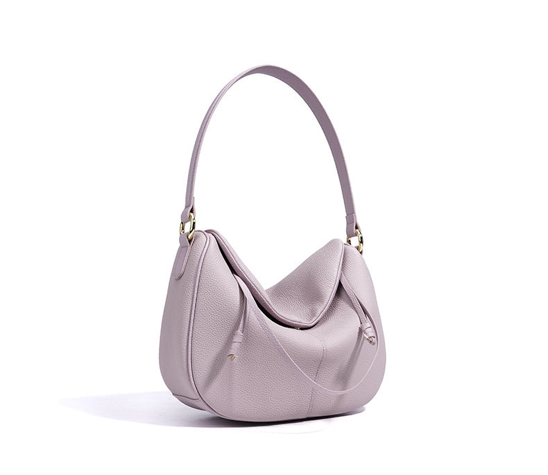 curved hobo bag with relaxed flap – LILAS