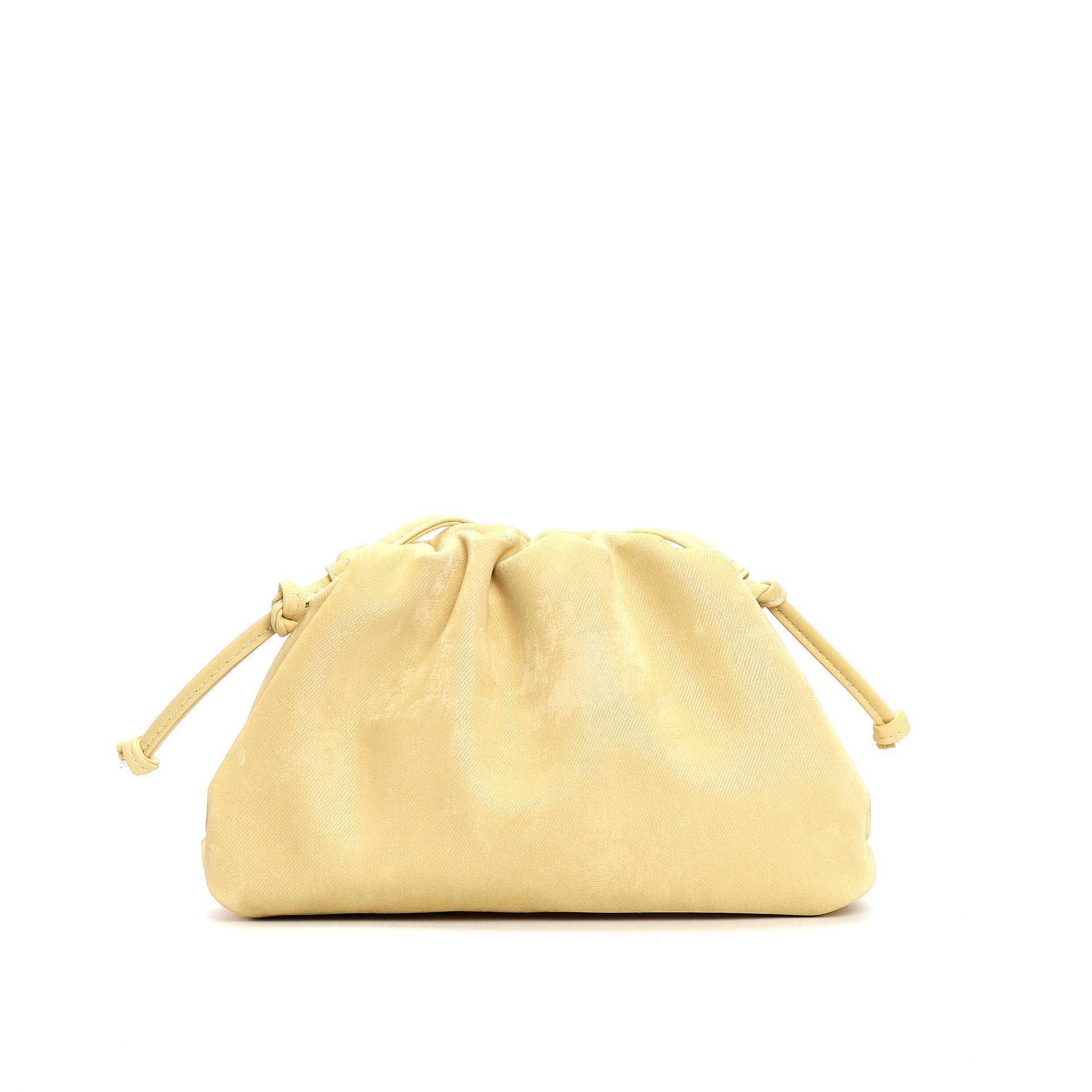 drawstring velvet-effect clutch bag - NOVIA