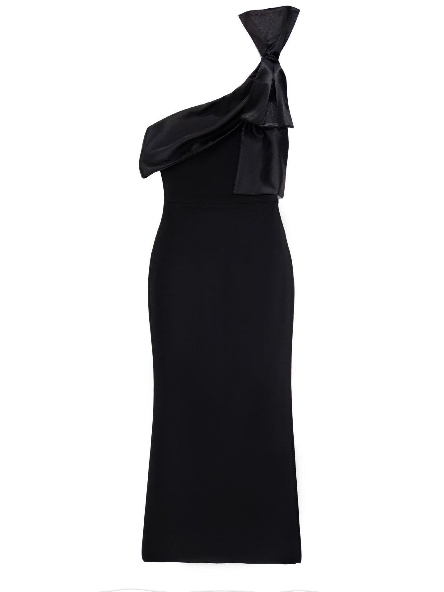 one-shoulder gown with statement bow – JOOK