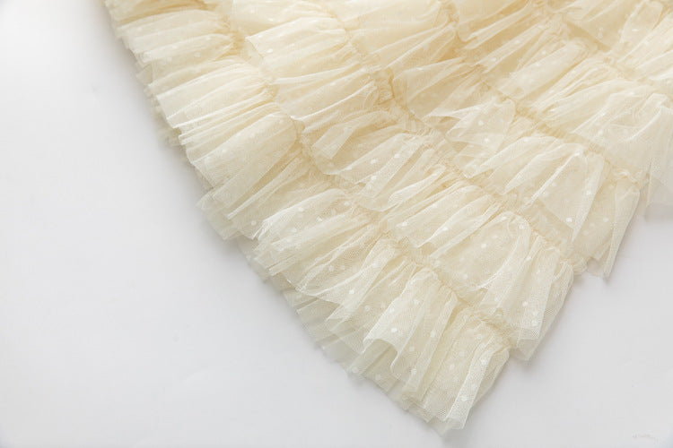 Tiered ruffle lace gown – Genovefa