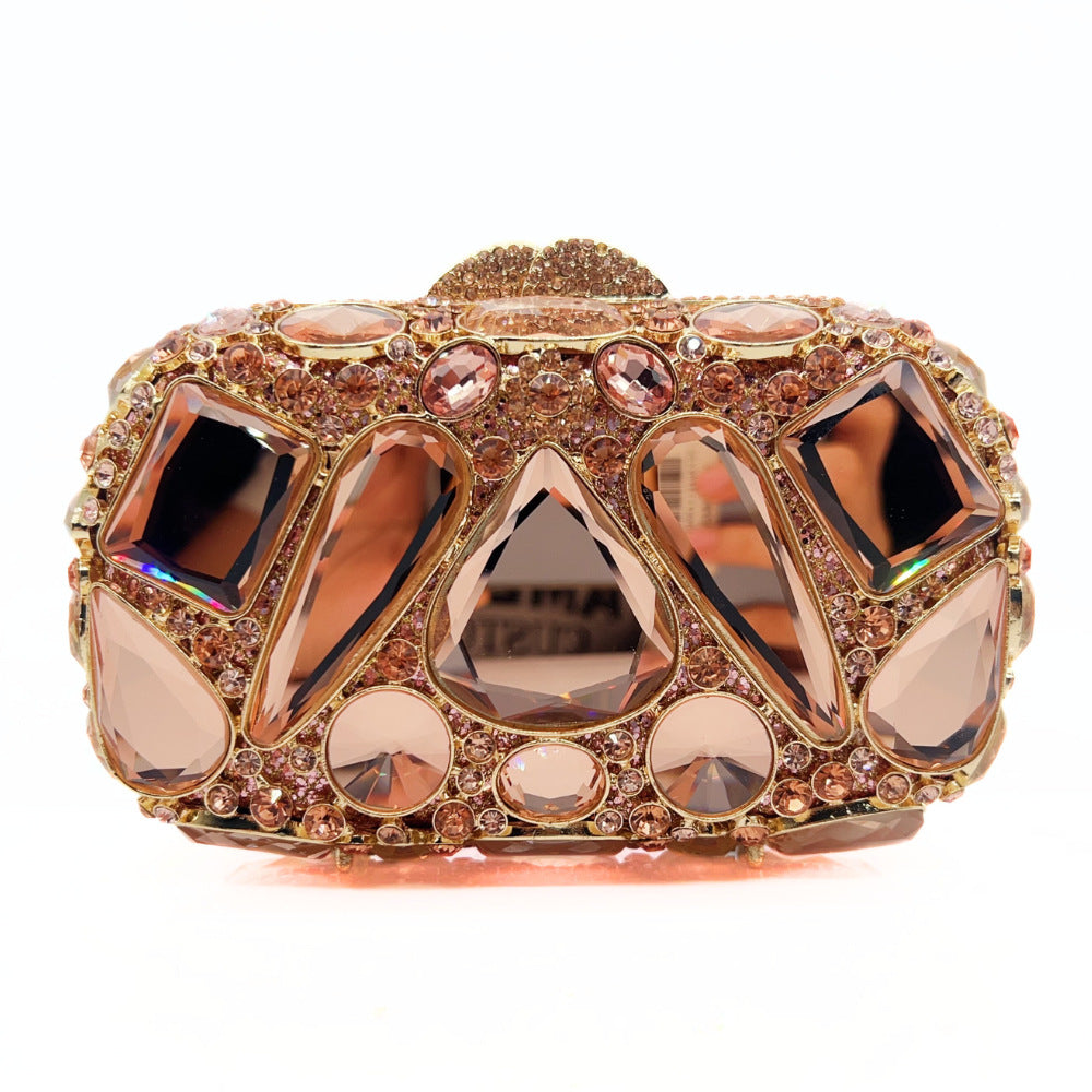 Clutch with amber gemstones and accents - Ashnu
