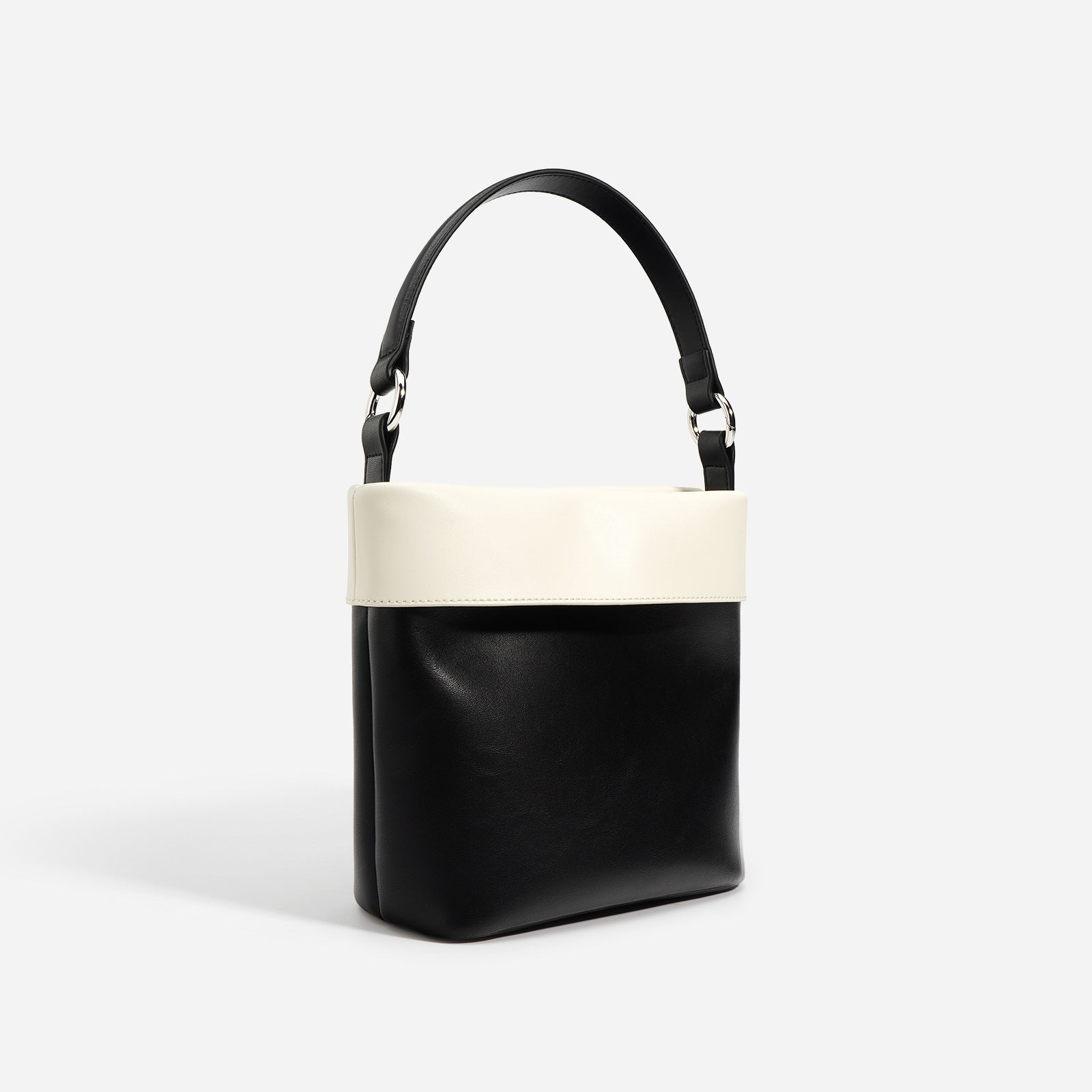 two-tone bucket bag with contrast cuff - VESRA