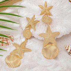 triple drop sea-inspired earrings – CORALIA