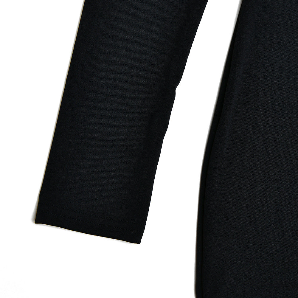 one-shoulder gown with floral side appliqué – Fahapol
