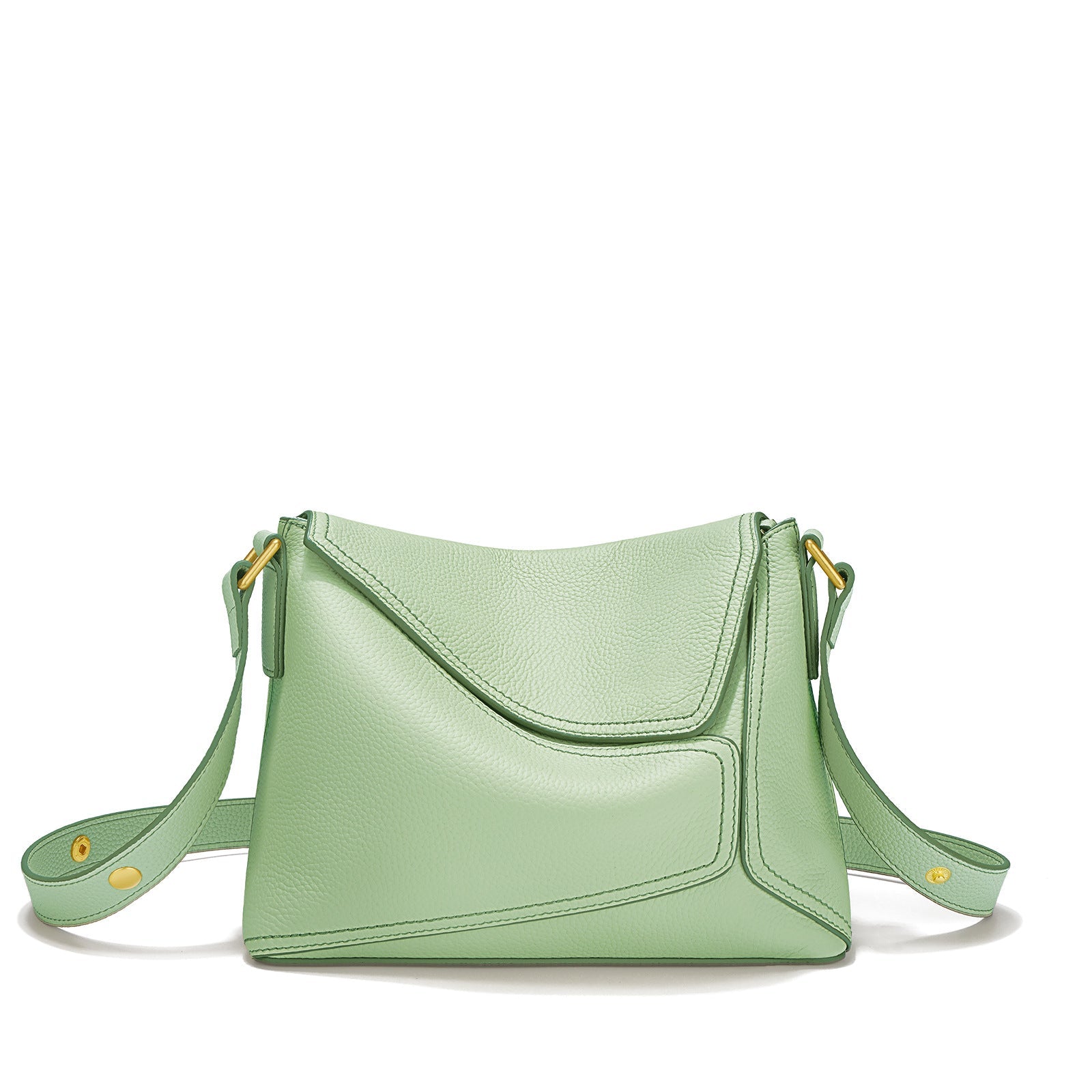asymmetric flap shoulder bag with sculpted silhouette – NOWVA