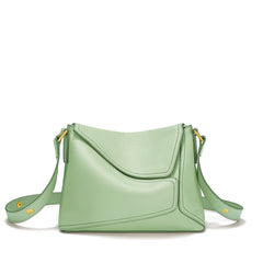 asymmetric flap shoulder bag with sculpted silhouette – NOWVA