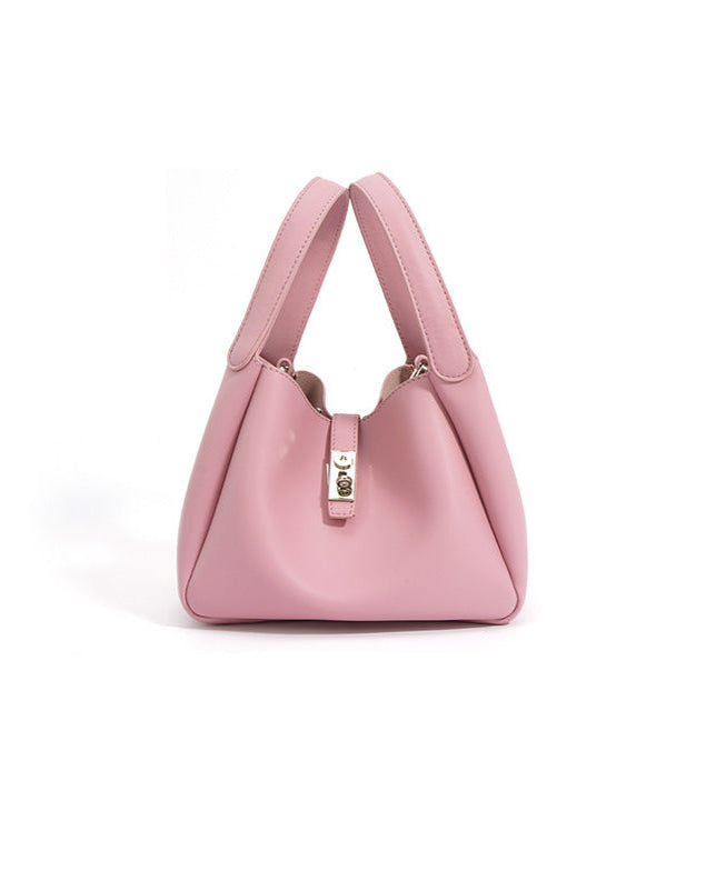 structured bucket bag with top double handle - NOVWA
