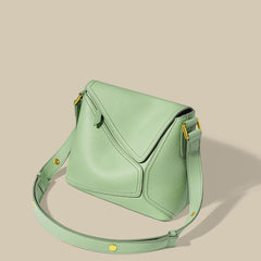 asymmetric flap shoulder bag with sculpted silhouette – NOWVA