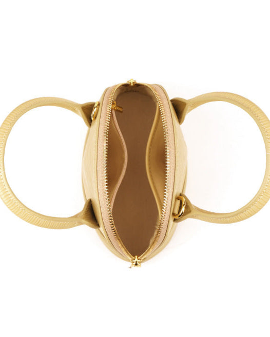 mini dome handbag with textured finish - ELIPSE