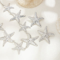 Starfish statement necklace and earrings set - Cujri