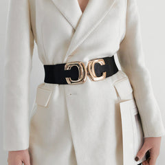 New Women's Coat Belt Elastic Waist Belt - ZEYIA
