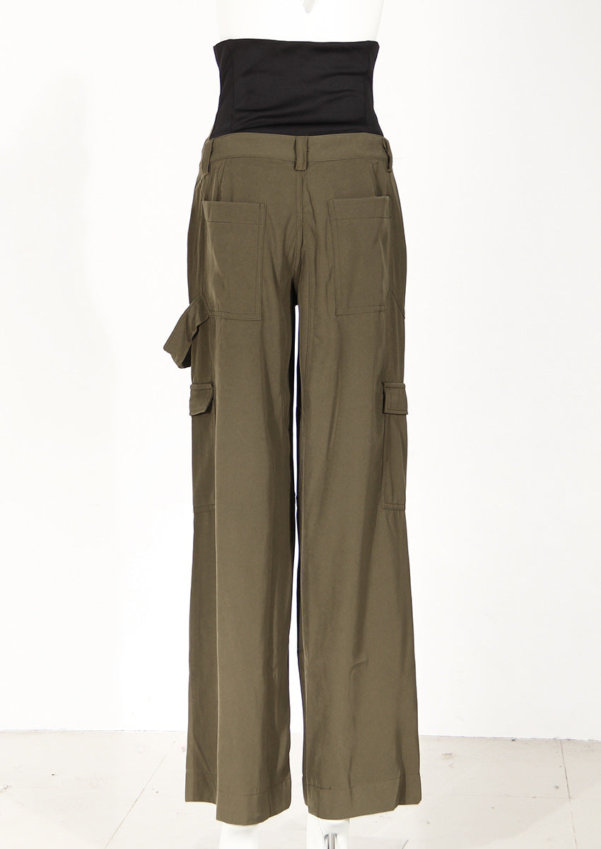 off-shoulder leather corset top with cargo pants – Felicitas