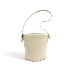 structured bucket bag with curved top handle - LANIA