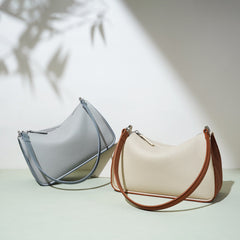 two-tone shoulder bag with pebbled finish – SIENAL