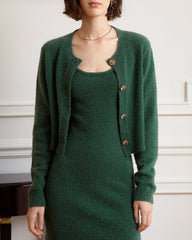 Long sleeve cropped cardigan with jewel buttons - Cubri