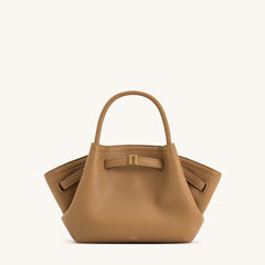 structured mini tote bag with folded side panels – VERA