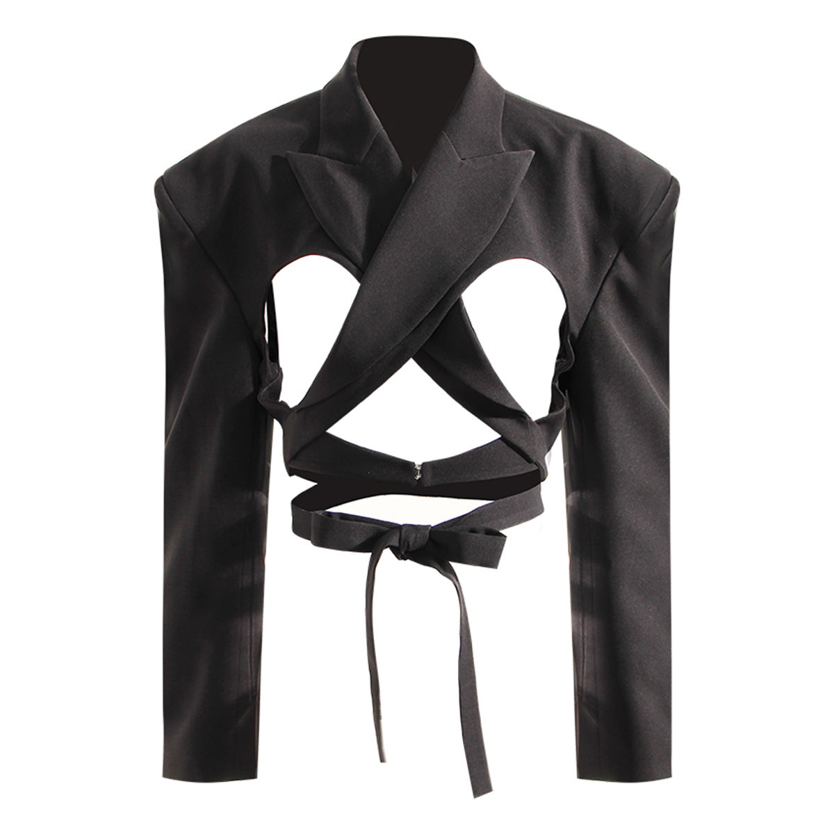 Cut-out blazer with tie-front detail - Nasru