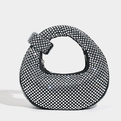 Rhinestone-embellished bag with bow handle - Nurfi