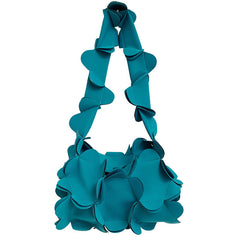 Floral leather bag with structured handle - Antilu