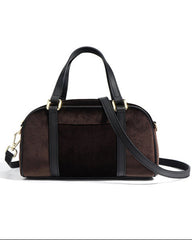Structured velvet duffel bag with contrast straps – LANYLA