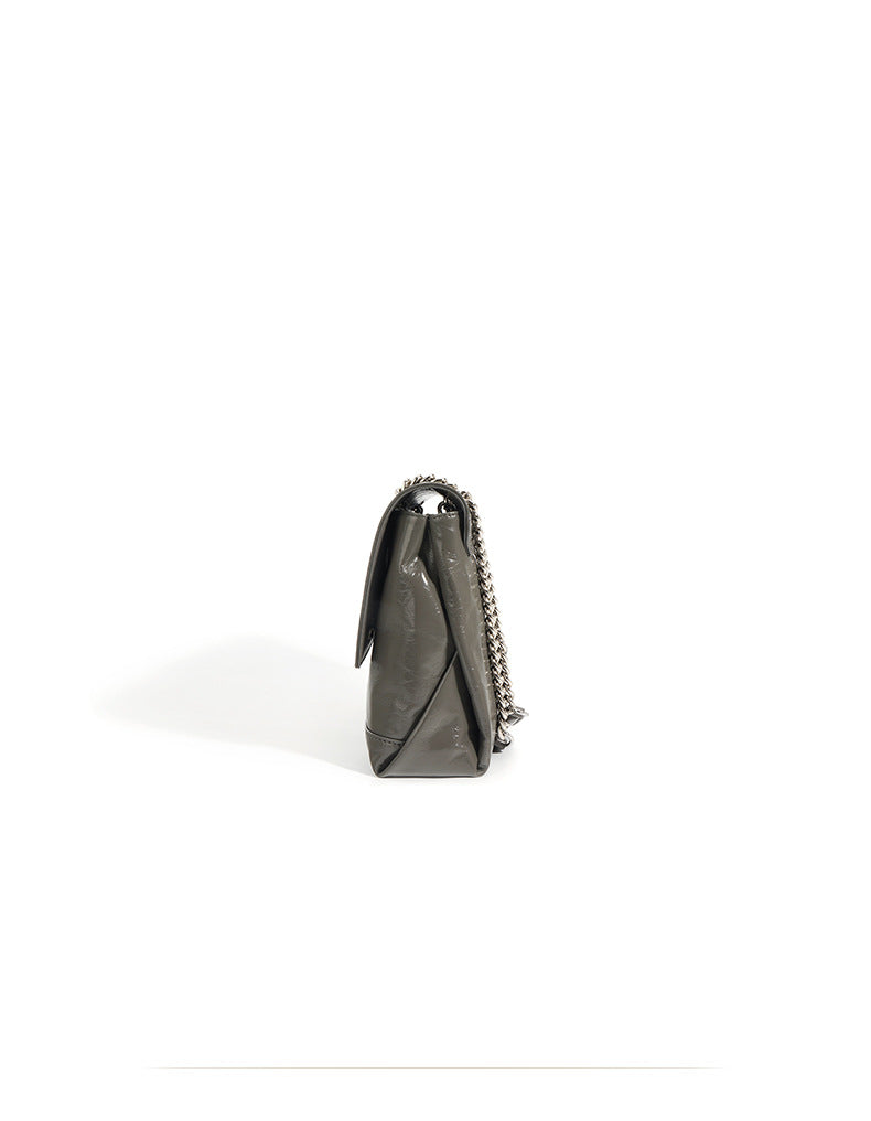 quilted flap shoulder bag with chain straps – LIVIJA