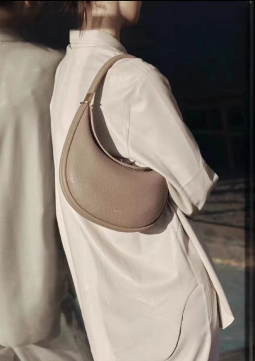 crescent hobo bag with gold hardware – MIRA