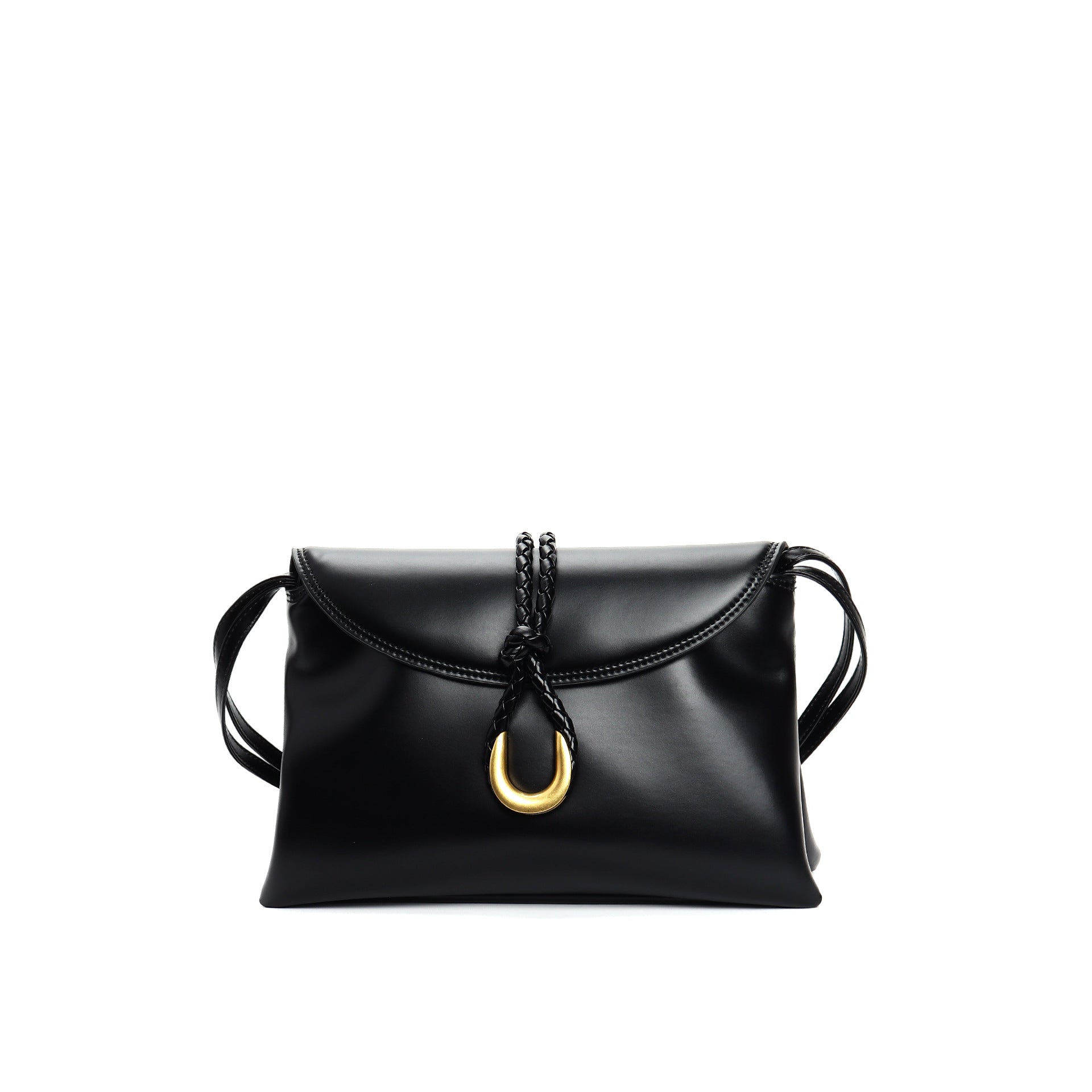 woven crossbody bag with knotted strap detail - SOLEQA