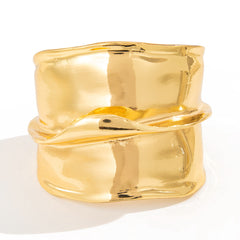 sculpted molten cuff bracelet with abstract swirl edges – AIRYA