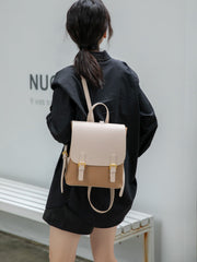 two-tone mini backpack with buckle flap – COCLH