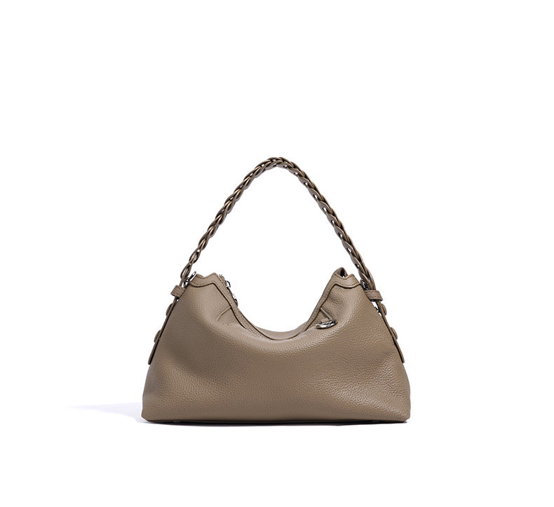 crescent shoulder bag with braided handle – NOVLH
