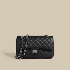 quilted flap shoulder bag with chain strap – COLETTE