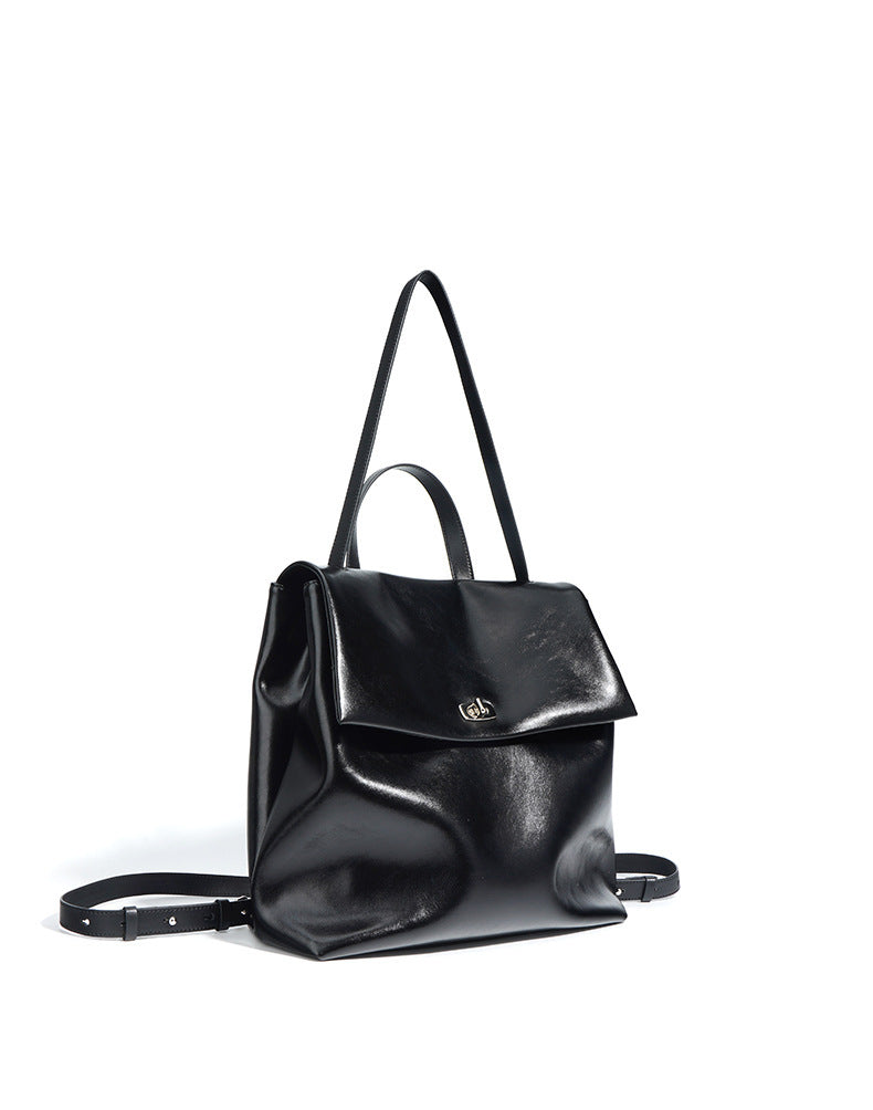 oversized structured flap bag with top handle – NOIH