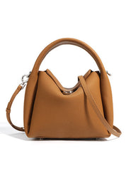 structured mini tote with folded top handle - FAYLE