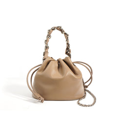 drawstring bucket bag with chunky chain handle – LUNZA