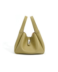 structured bucket bag with top double handle - NOVWA