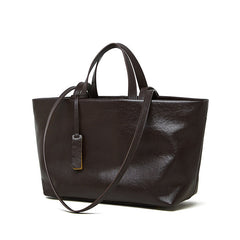 structured leather tote with double handle – NOIW