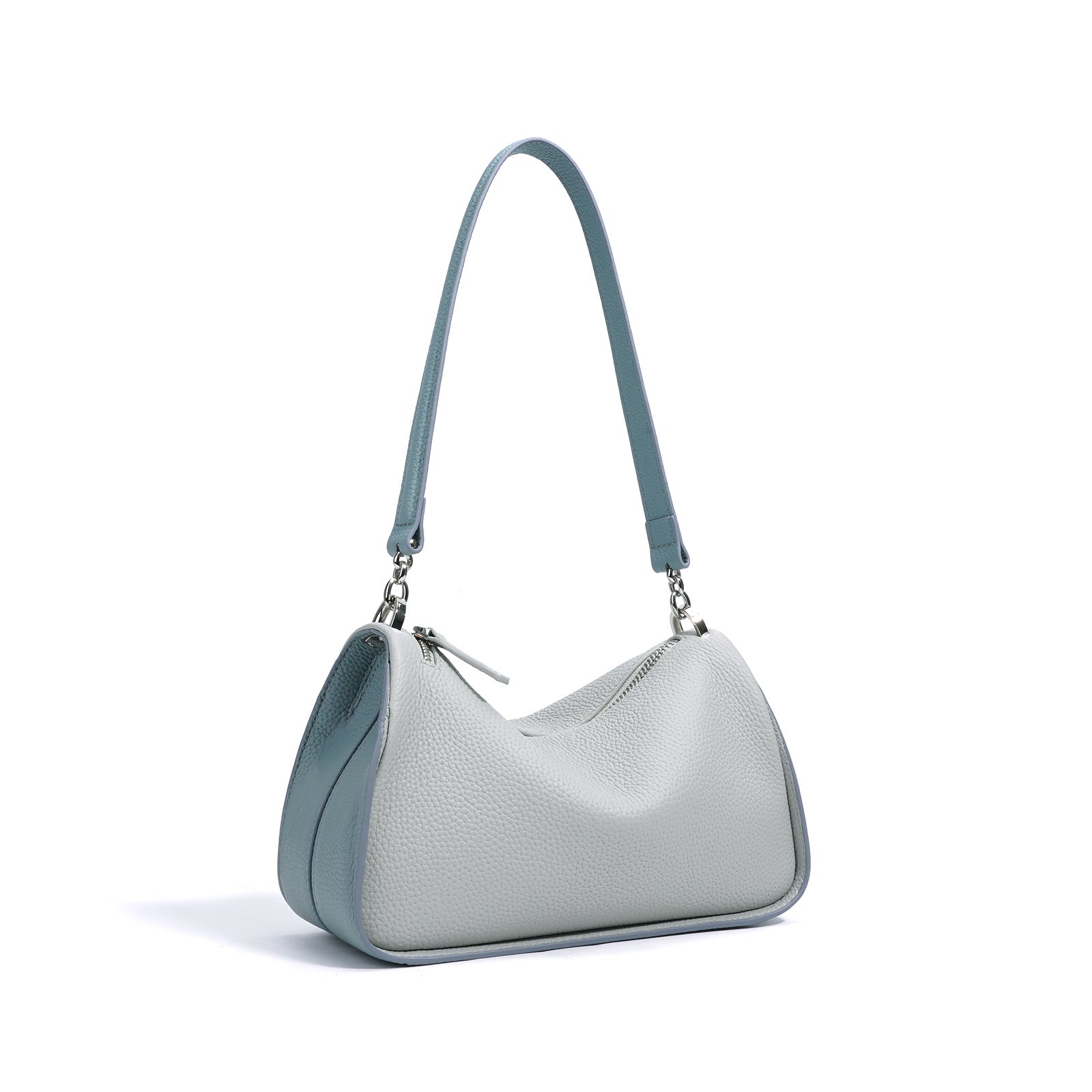 two-tone shoulder bag with pebbled finish – SIENAL