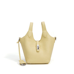 pebble-textured mini tote with top handles - LYRAP