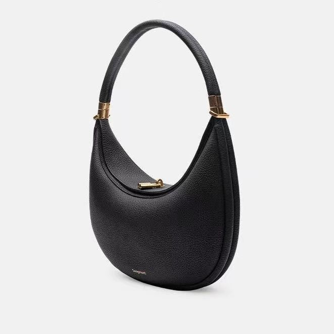 crescent hobo bag with gold hardware – MIRA