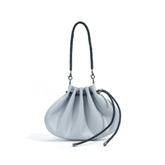 ruched drawstring mini bag with cord handle – ARAD
