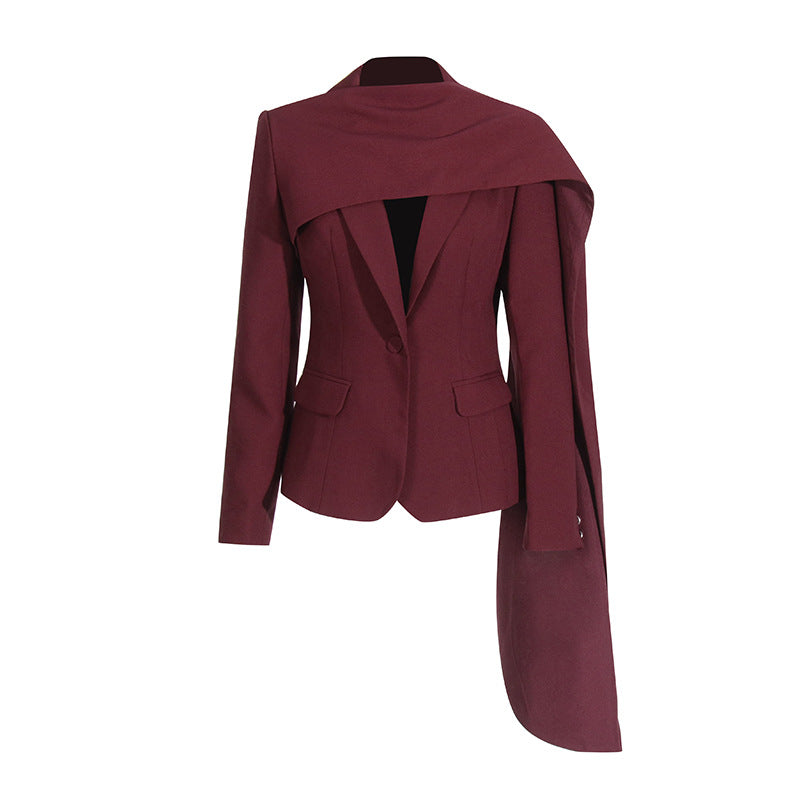 Tailored blazer with dramatic cape detail - Eliry