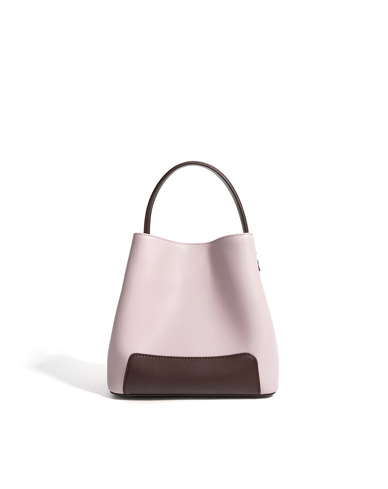 colorblock bucket bag with top handle – RUBY